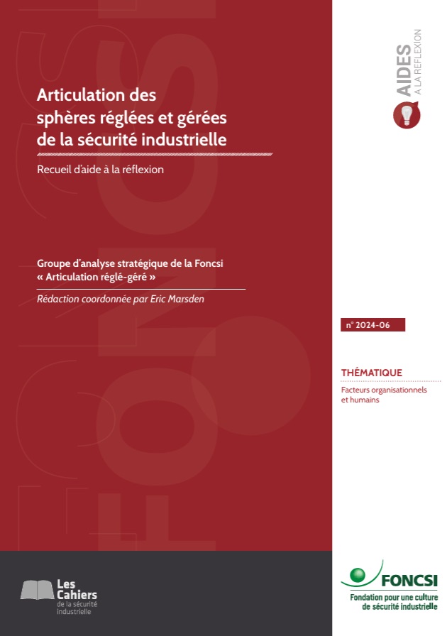 Articulation des sphères réglées et gérées de la sécurité industrielle